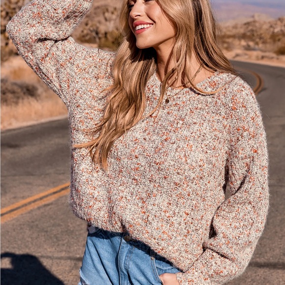 CUPSHE Confetti Knit Round Neck Sweater - Medium - Picture 5 of 12